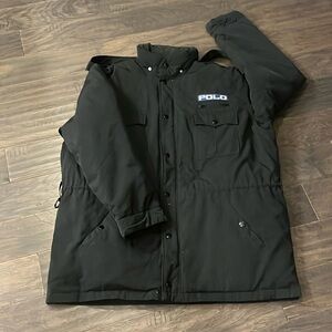 Polo Ralph Lauren Ski 92 93 Down 3/4 Winter Jacket Vintage black Mens Size Large
